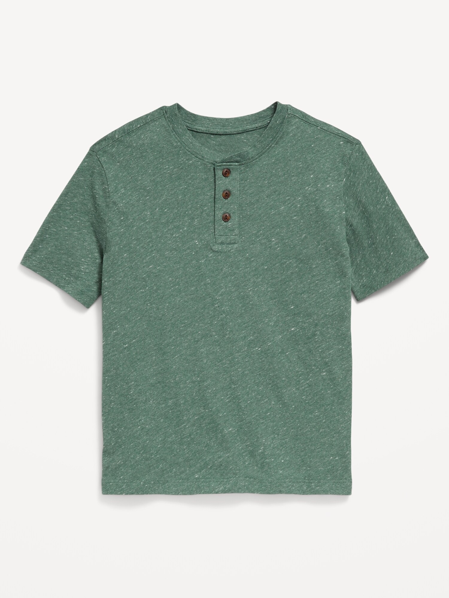 Футболка Old Navy Short-Sleeve Henley T-Shirt для мальчиков, цвет: Меланжевый зелёный — фото 2