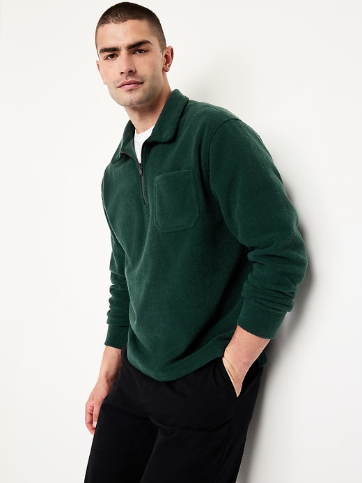 Image number 3 showing, Terry Quarter-Zip Polo