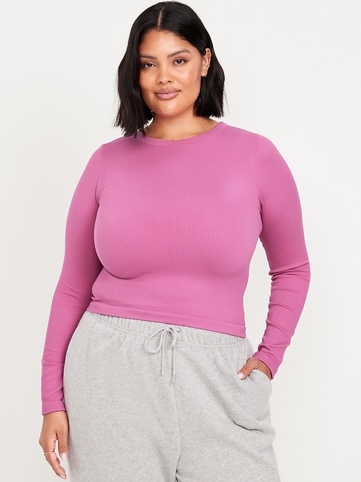 Image number 8 showing, Fitted Seamless Ribbed T-Shirt