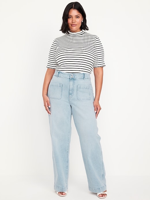 Image number 6 showing, Extra High-Waisted Sky-Hi Wide-Leg Jeans