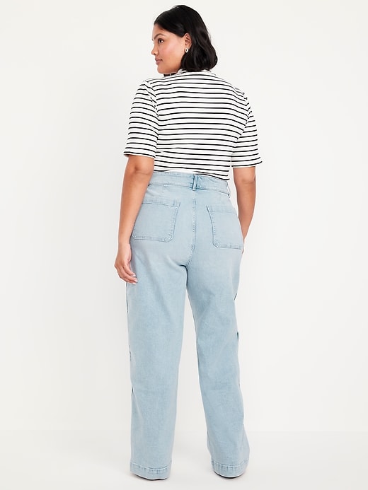 Image number 7 showing, Extra High-Waisted Sky-Hi Wide-Leg Jeans