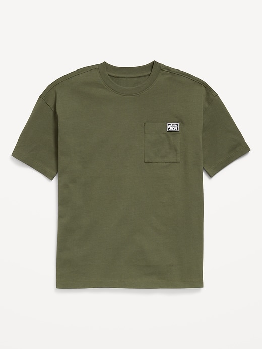 View large product image 2 of 4. Oversized Short-Sleeve Pocket T-Shirt for Boys