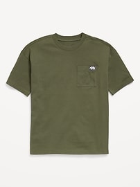 Image number 2 showing, Oversized Short-Sleeve Pocket T-Shirt for Boys