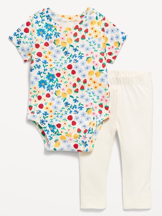 View large product image 1 of 1. Printed Bodysuit and Leggings Set for Baby