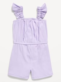 Image number 1 showing, Sleeveless Ribbed Romper for Toddler Girls