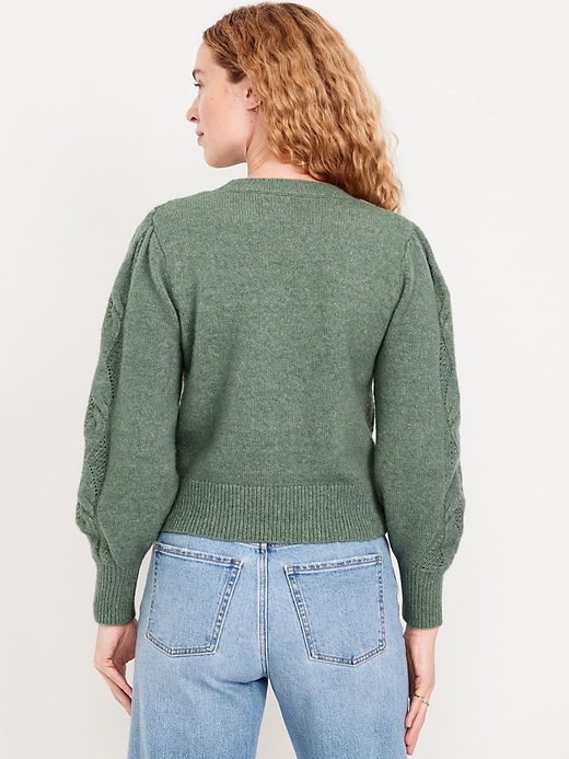 Image number 2 showing, Pointelle Sweater