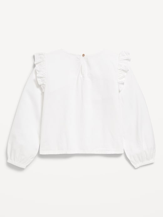 Long-Sleeve Ruffle-Trim Top for Girls | Old Navy