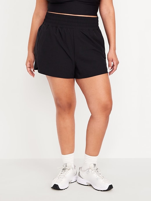 Image number 3 showing, Extra High-Waisted Crinkle Run Shorts -- 3-inch inseam