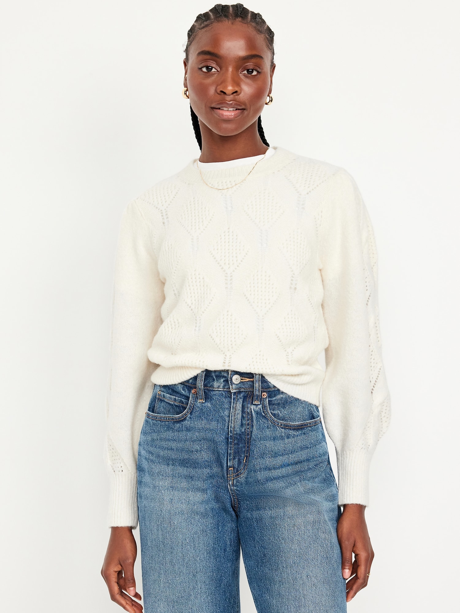 Pointelle Sweater