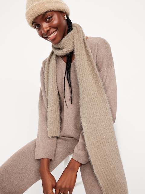 Eyelash Scarf for Women - Savanna Grass