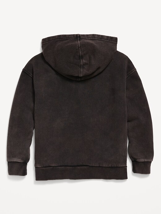 Image number 3 showing, Oversized Fleece Henley Hoodie for Boys