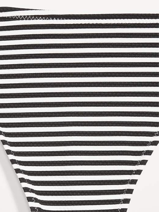 Image number 9 showing, Mid-Rise Textured Bikini Swim Bottoms