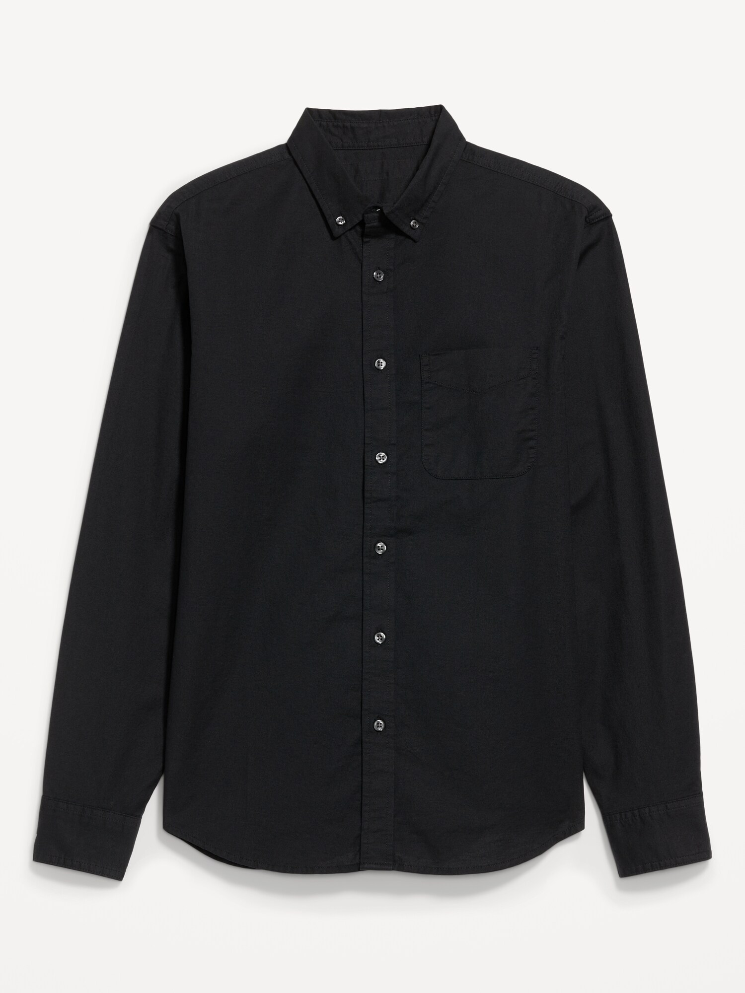 Мужская рубашка Old Navy Classic Fit Everyday Oxford, цвет: Чёрный — фото 4