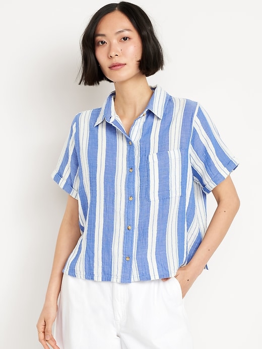 Image number 1 showing, Button-Down Striped Shirt