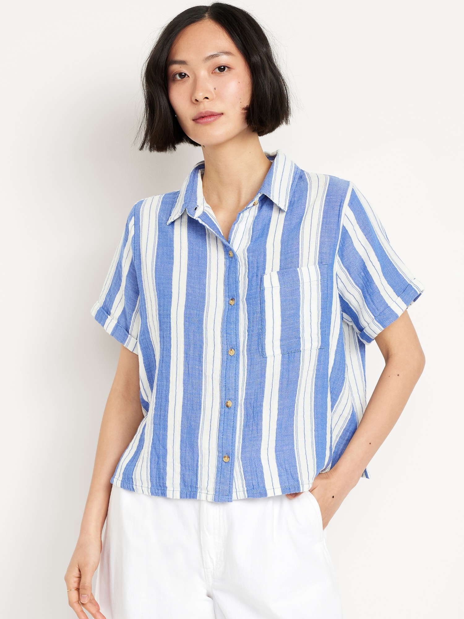 Button-Down Striped Shirt