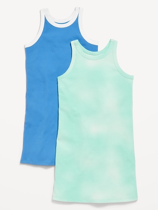 View large product image 1 of 1. Sleeveless Ribbed Dress 2-Pack for Girls