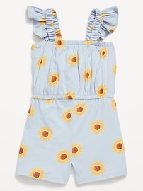 Image number 1 showing, Printed Sleeveless Romper for Toddler Girls
