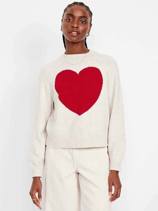 Image number 1 showing, SoSoft Loose Valentine Sweater