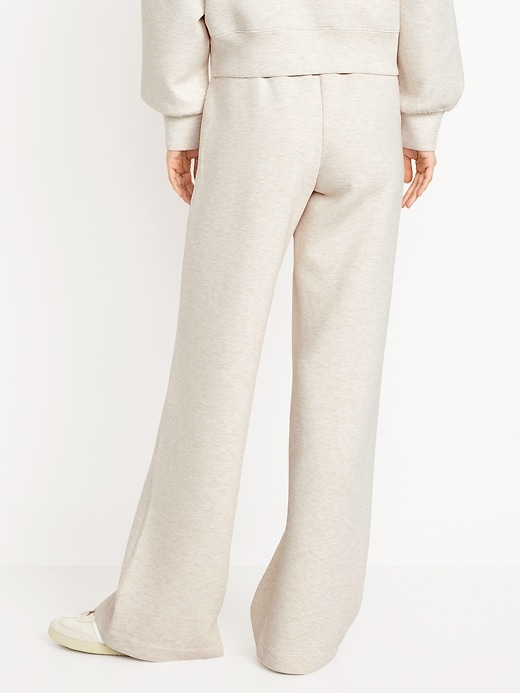 Image number 2 showing, High-Waisted Bounce Fleece Wide-Leg Pants