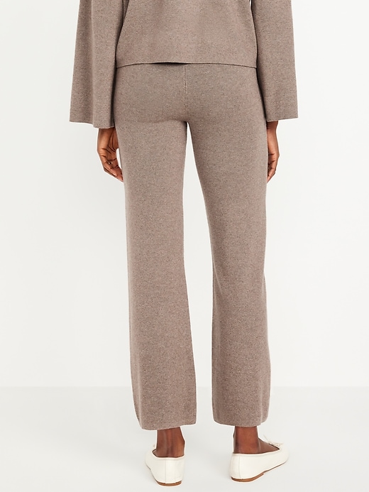 Image number 5 showing, High-Waisted Crop Kick Flare Sweater Pants