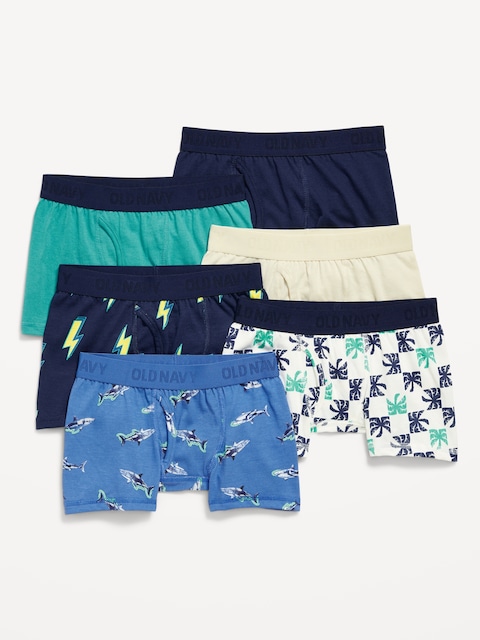 Boxer-Briefs Underwear 6-Pack for Boys - Aquatic Blue