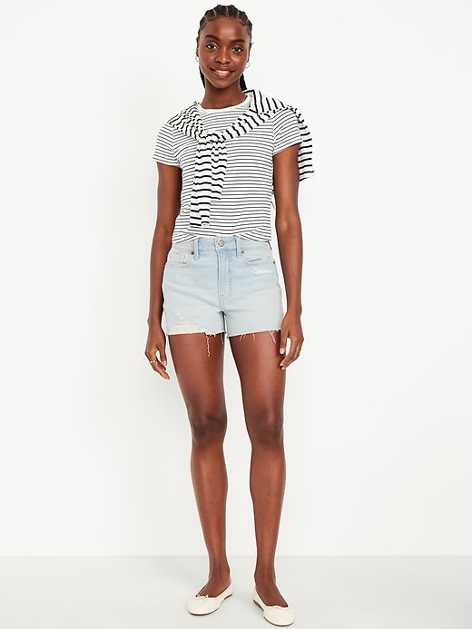 Image number 1 showing, High-Waisted OG Jean Cut-Off Shorts