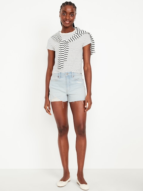 High-Waisted OG Jean Cut-Off Shorts - Light Dip Cutoff
