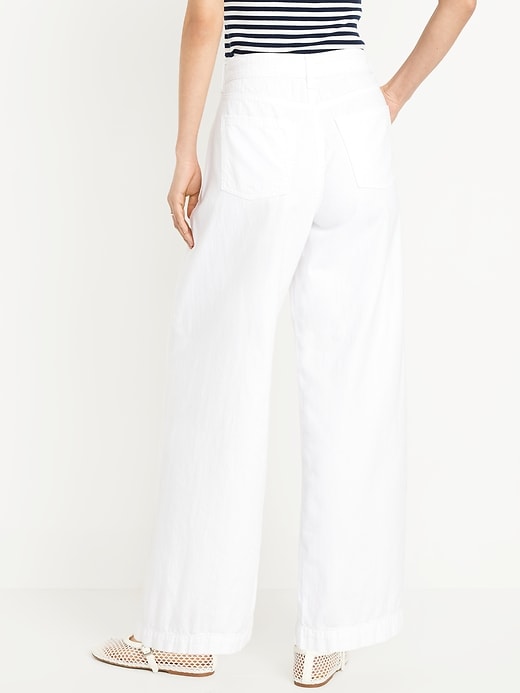 Image number 2 showing, High-Waisted Super Wide-Leg Drapey Pants