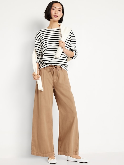 Image number 3 showing, High-Waisted Super Wide-Leg Drapey Pants