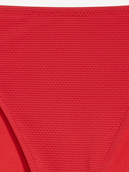 Image number 9 showing, Mid-Rise Textured Bikini Swim Bottoms