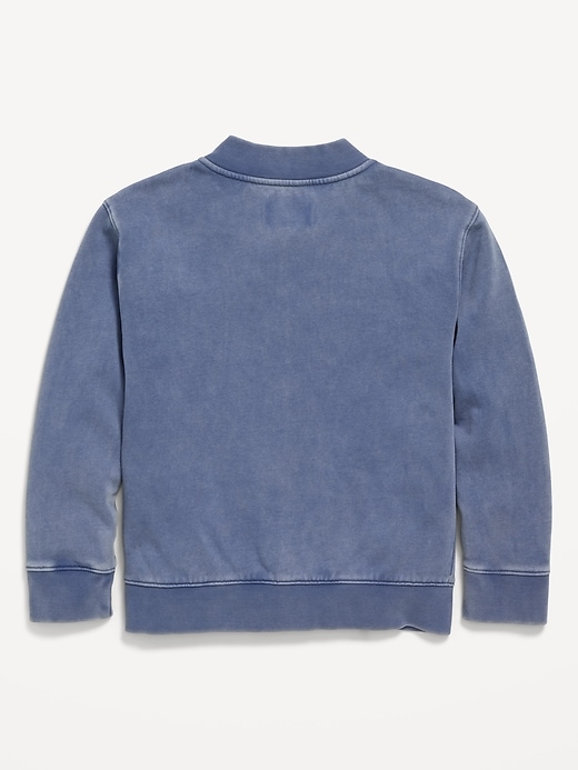 Image number 3 showing, Loose Button-Front Bomber Jacket for Boys