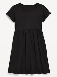 View large product image 3 of 3. Short-Sleeve Ribbed Dress for Girls