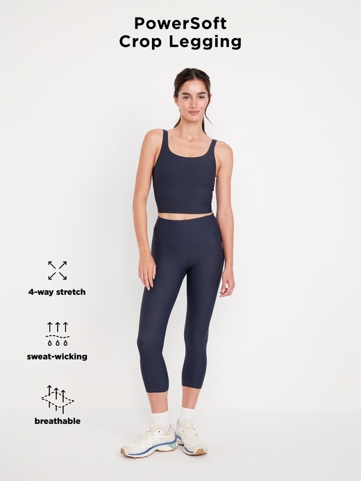 Image number 10 showing, High-Waisted PowerSoft Crop Leggings