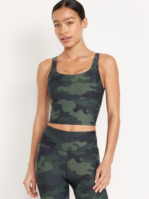 Light Support PowerSoft Longline Sports Bra - Camo