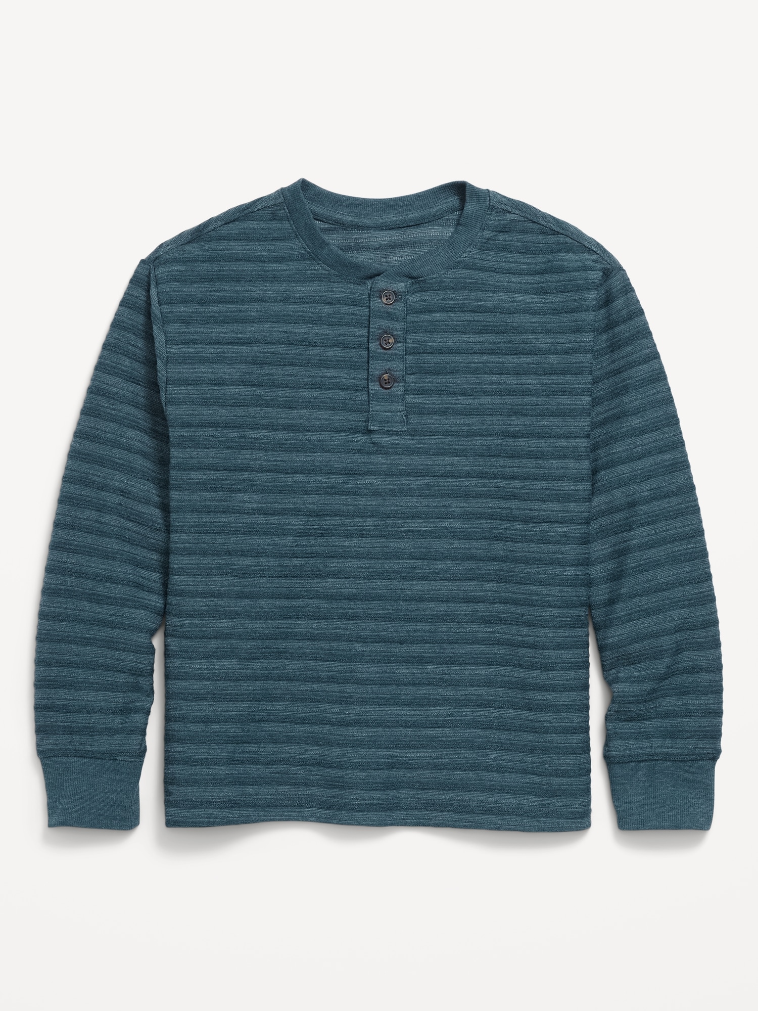 Cozy-Knit Long-Sleeve Henley T-Shirt for Boys