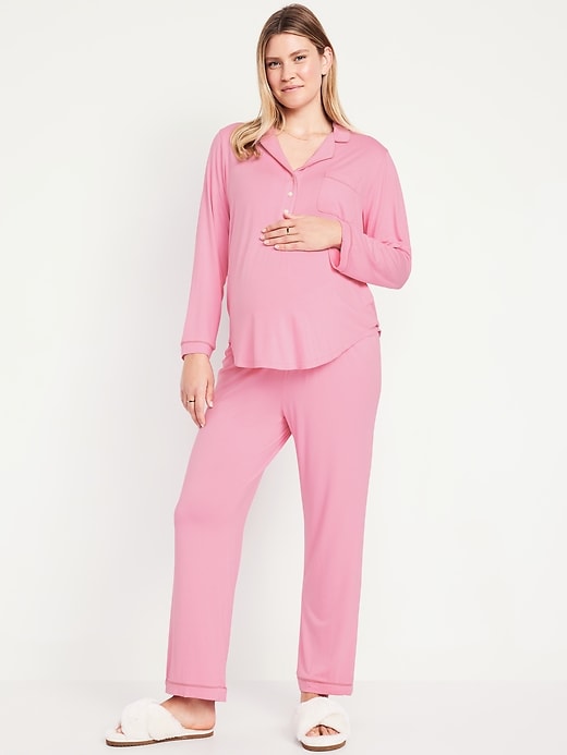 Image number 1 showing, Maternity Classic Pajama Set