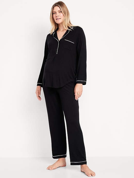 Image number 1 showing, Maternity Classic Pajama Set