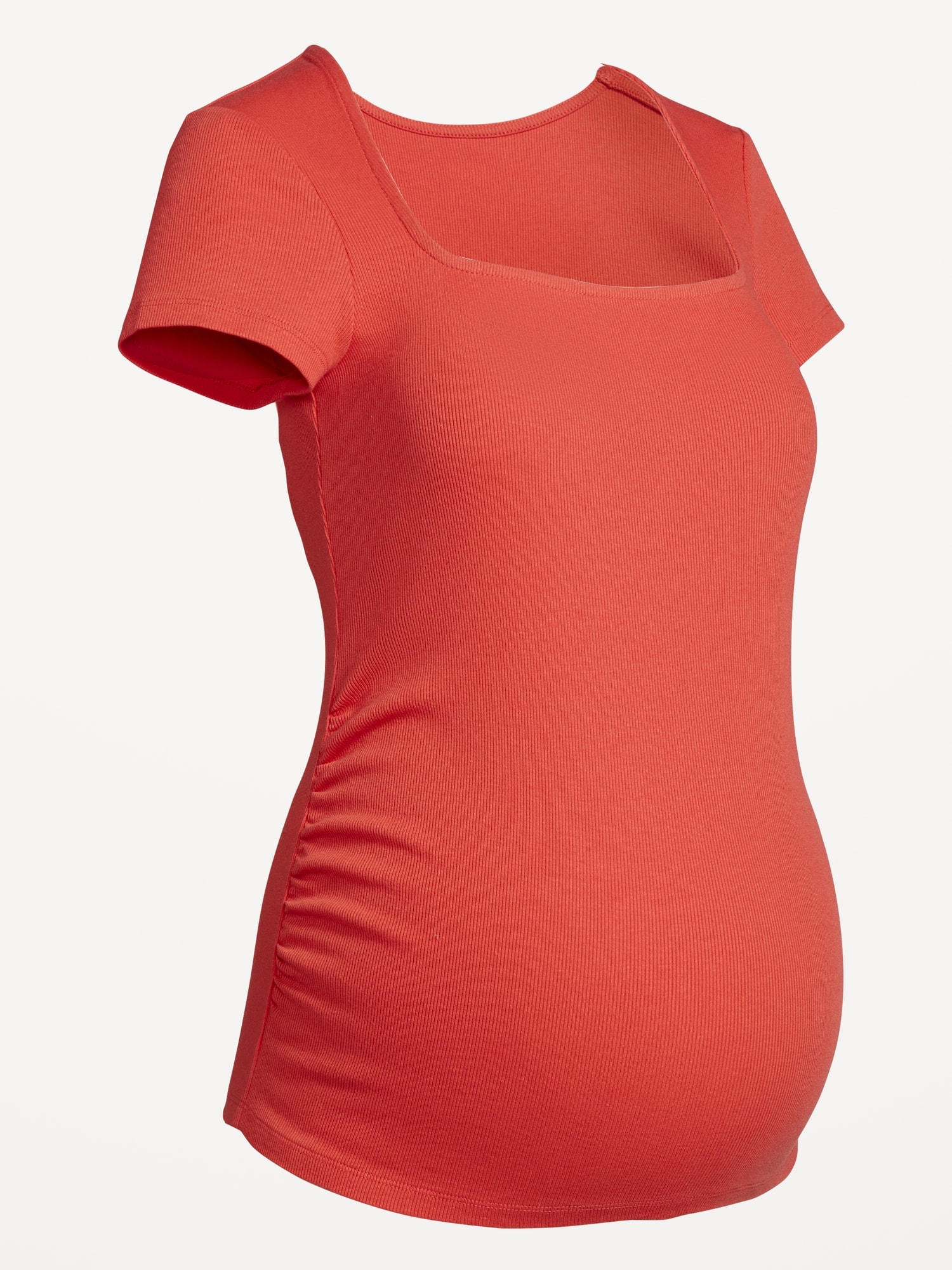 Maternity Square-Neck Ribbed Top