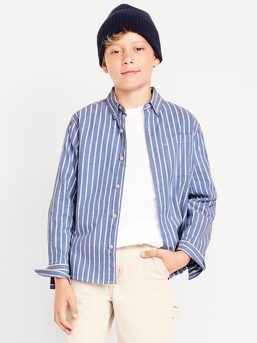 View large product image 1 of 1. Lightweight Built-in Flex Oxford Shirt for Boys