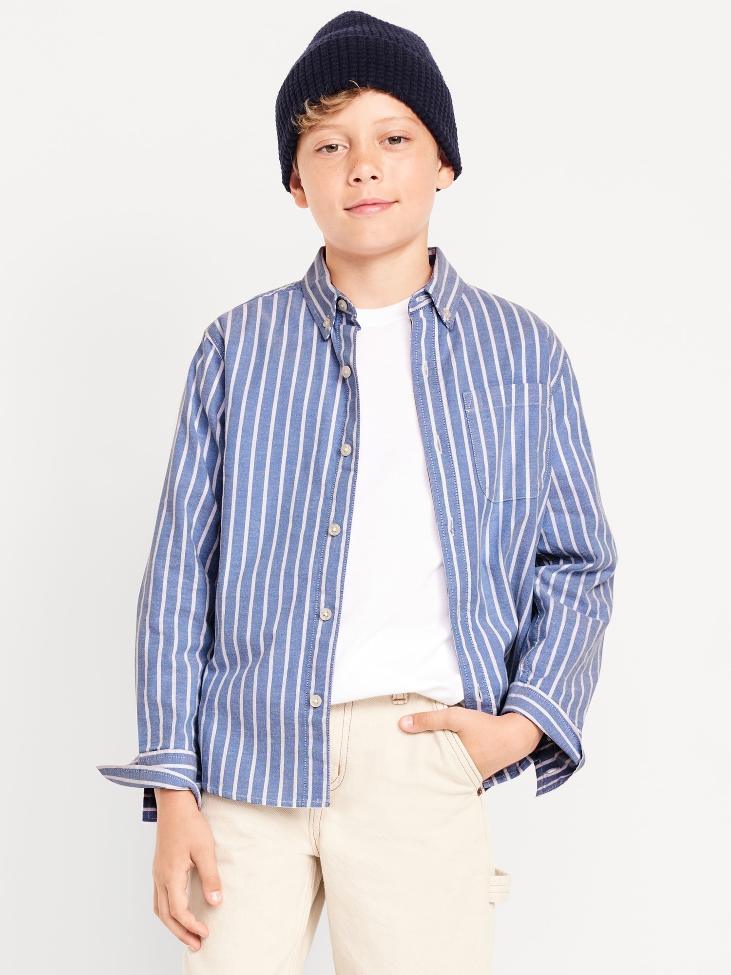 Lightweight Built-in Flex Oxford Shirt for Boys