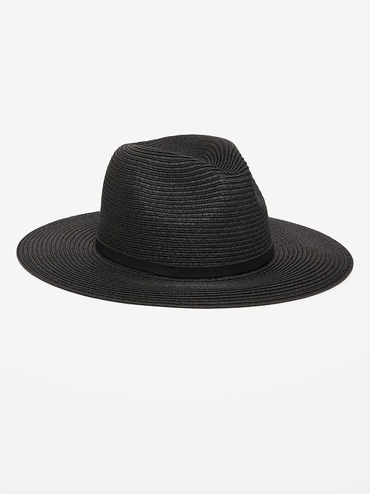 View large product image 1 of 1. Wide-Brim Panama Sun Hat