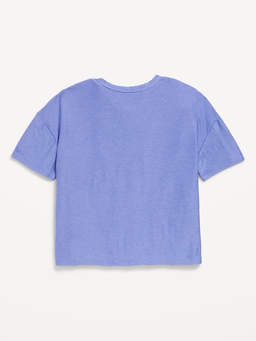 Image number 4 showing, CloudMotion Cropped Graphic Performance T-Shirt for Girls