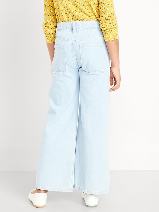 View large product image 2 of 4. High-Waisted Button-Fly Super Baggy Wide-Leg Jeans for Girls