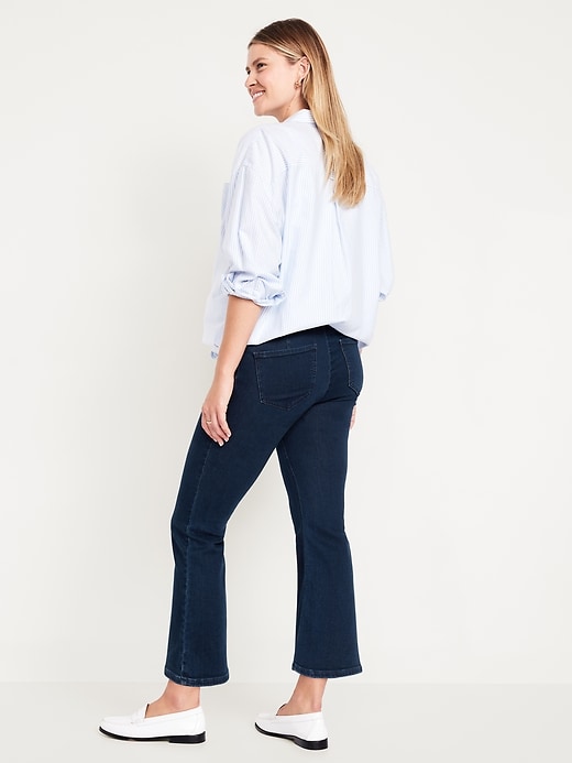 Image number 6 showing, Maternity Front Low-Panel Crop Flare Jeans