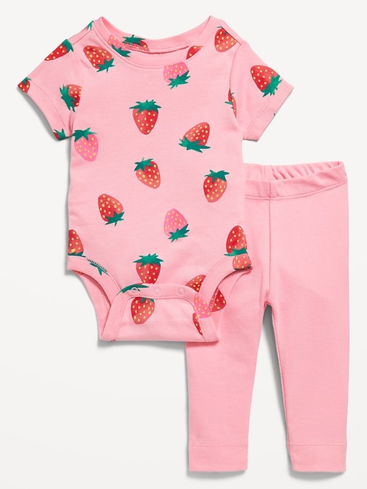 View large product image 1 of 1. Printed Bodysuit and Leggings Set for Baby