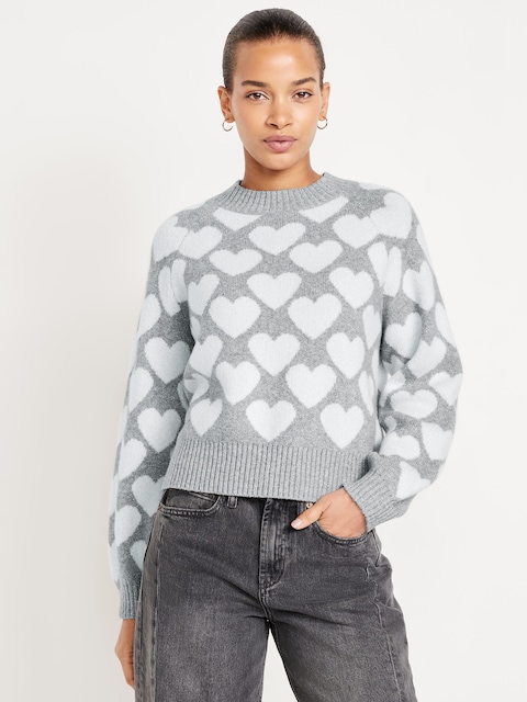 SoSoft Loose Crew-Neck Valentine Sweater