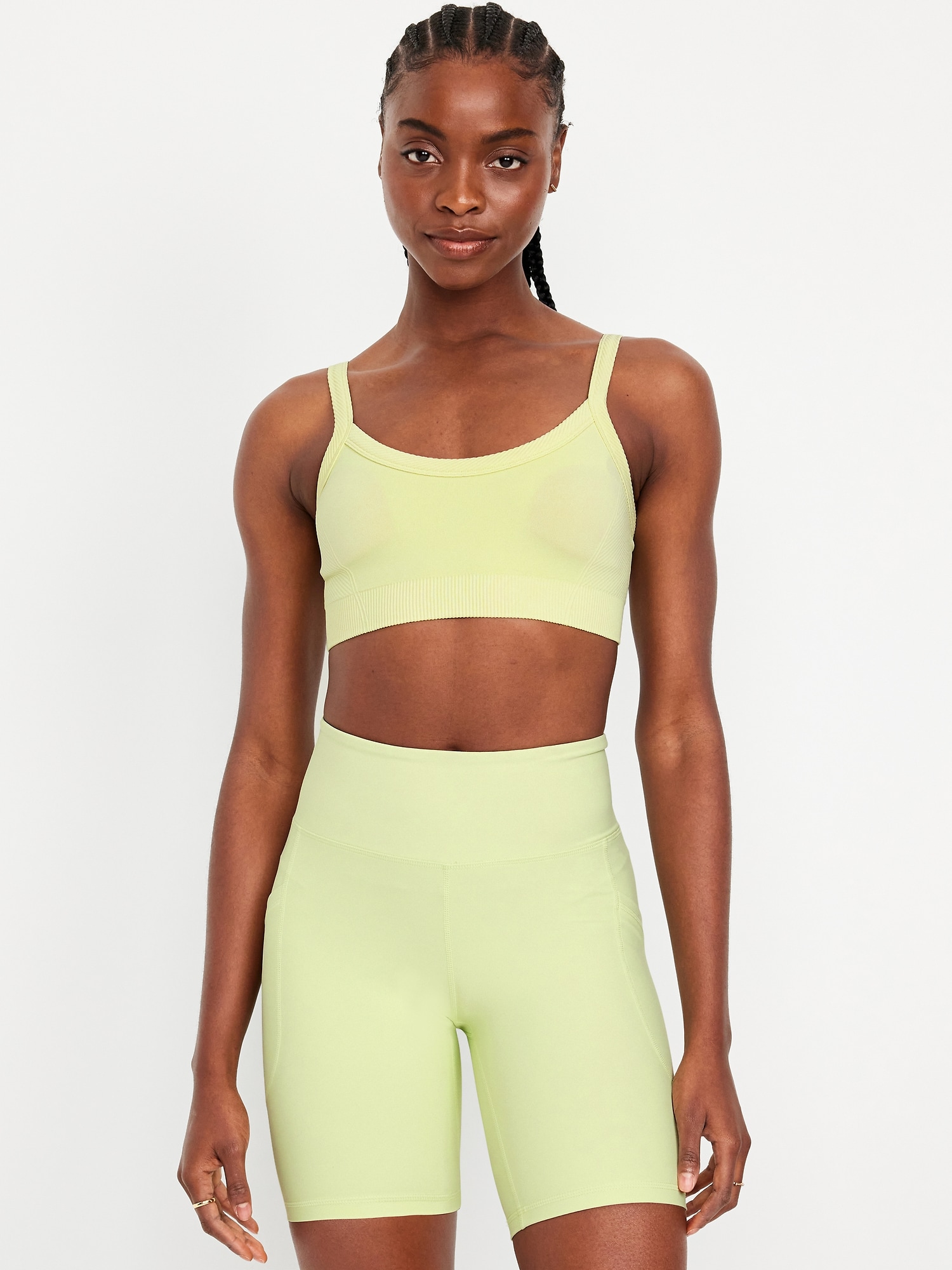 Light Support Seamless Ribbed Sports Bra