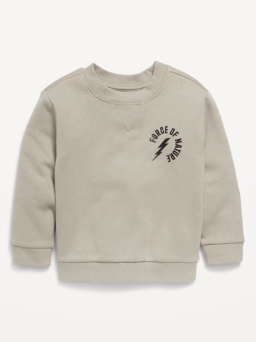 View large product image 1 of 2. Crew-Neck Graphic Sweatshirt for Toddler Boys