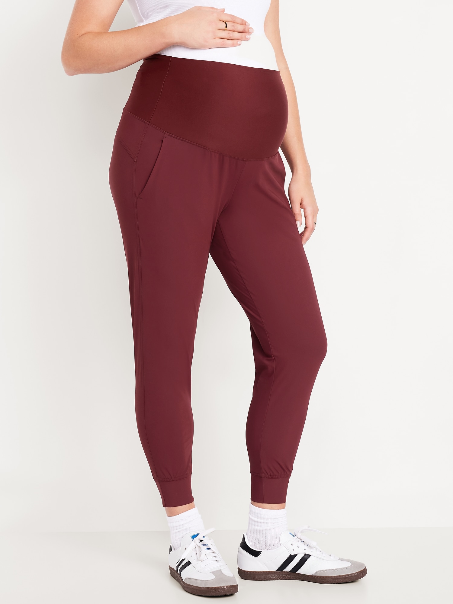 Maternity SleekTech Rollover Waist Joggers