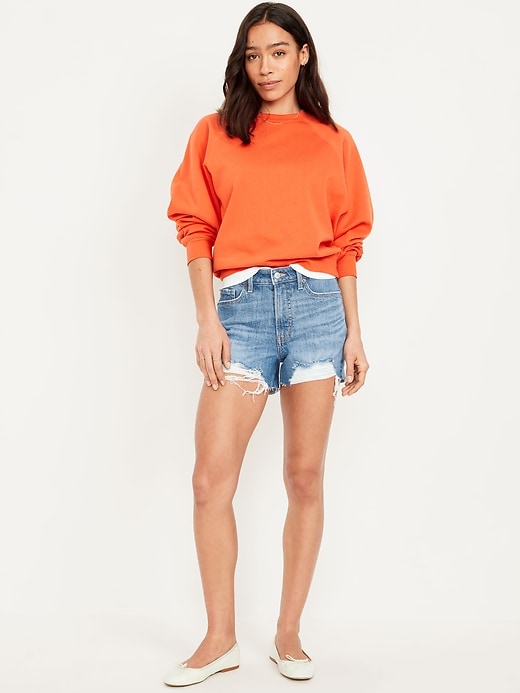 Image number 1 showing, High-Waisted OG Jean Cut-Off Shorts -- 3-inch inseam